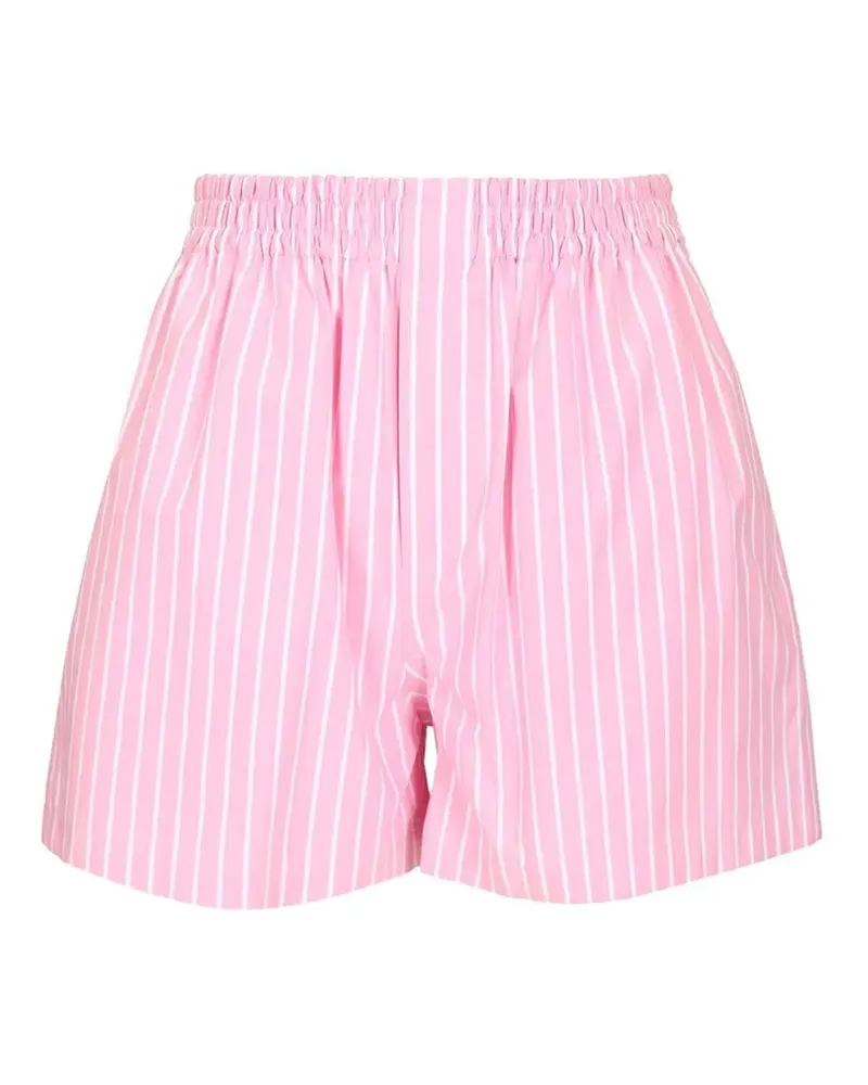 Balenciaga striped cotton shorts - Rosa Rosa