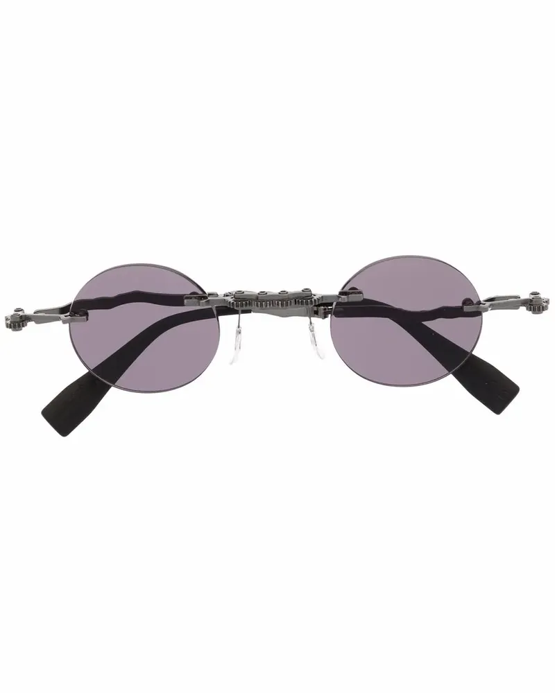 KUBORAUM Runde Mask H42 Sonnenbrille - Schwarz Schwarz