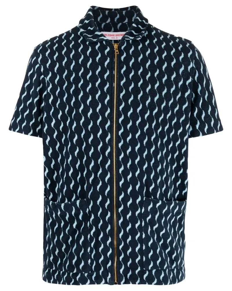 Orlebar Brown x Wham! Sommerland Hemd - Blau Blau