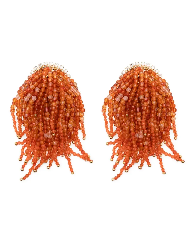 Rosantica Perlenohrringe mit Quaste - Orange Orange
