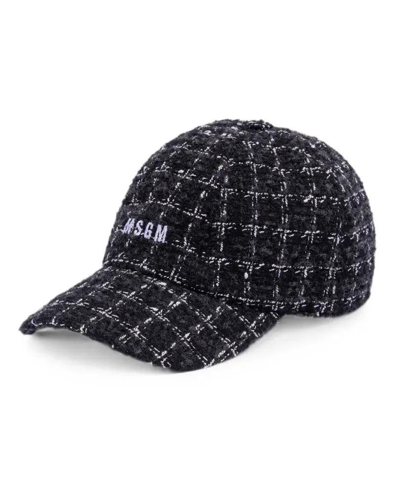 MSGM Baseballkappe mit Logo-Stickerei - Schwarz Schwarz