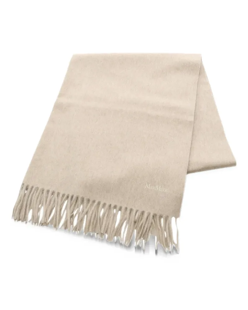 Max Mara 2020s fringed scarf - Nude Nude