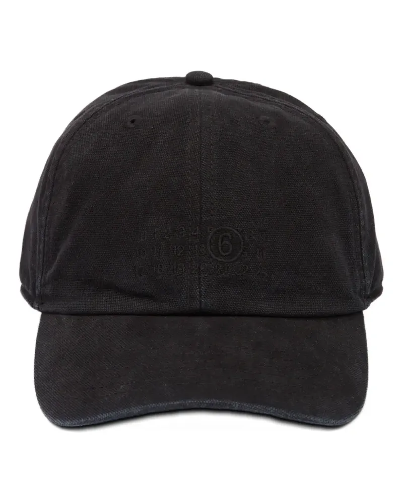 Maison Margiela Baseballkappe mit Logo - Schwarz Schwarz