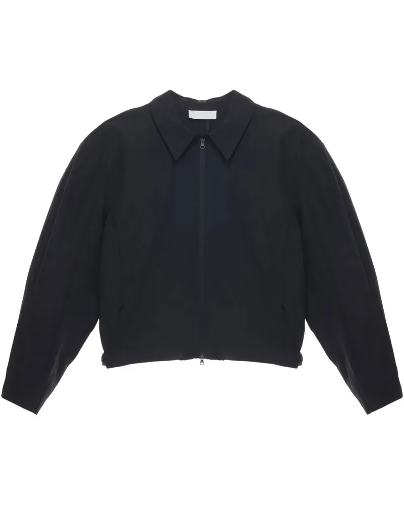 AMOMENTO Hemdjacke mit Reißverschluss - Schwarz Schwarz