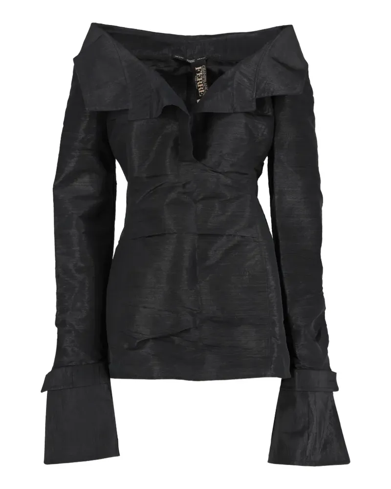 Gianfranco Ferré Hemd mit V-Ausschnitt - Schwarz Schwarz