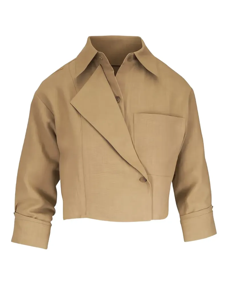 TWP cropped wrap-front blouse - Braun Braun