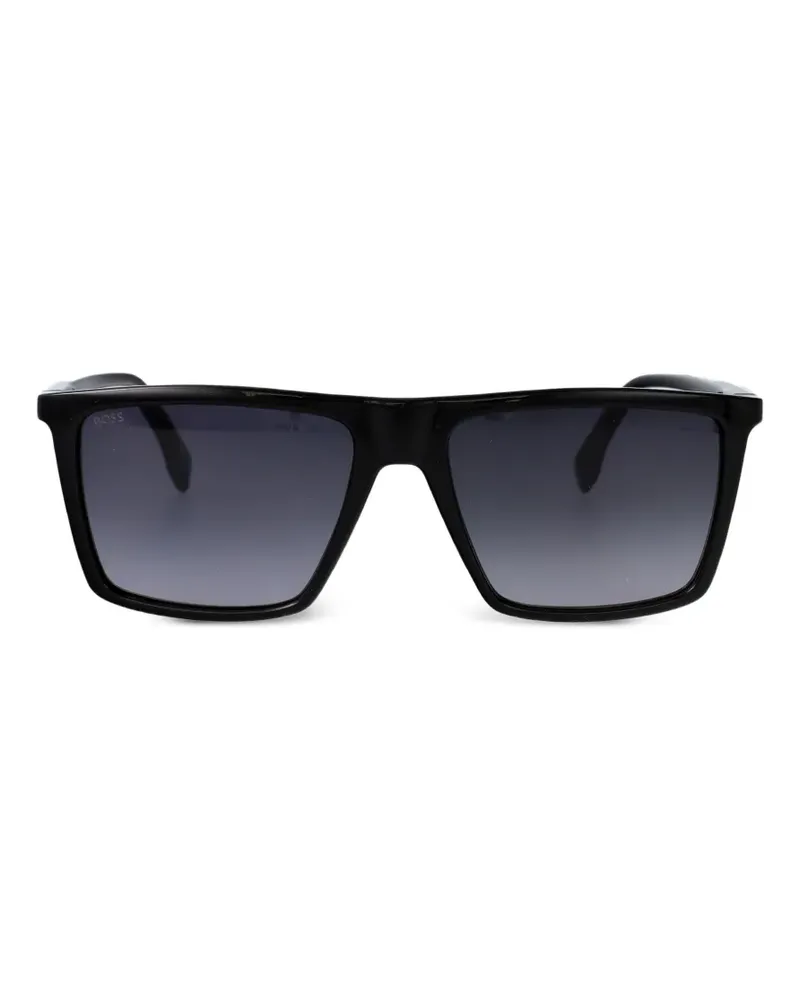 HUGO BOSS rectangle frame sunglasses - Schwarz Schwarz
