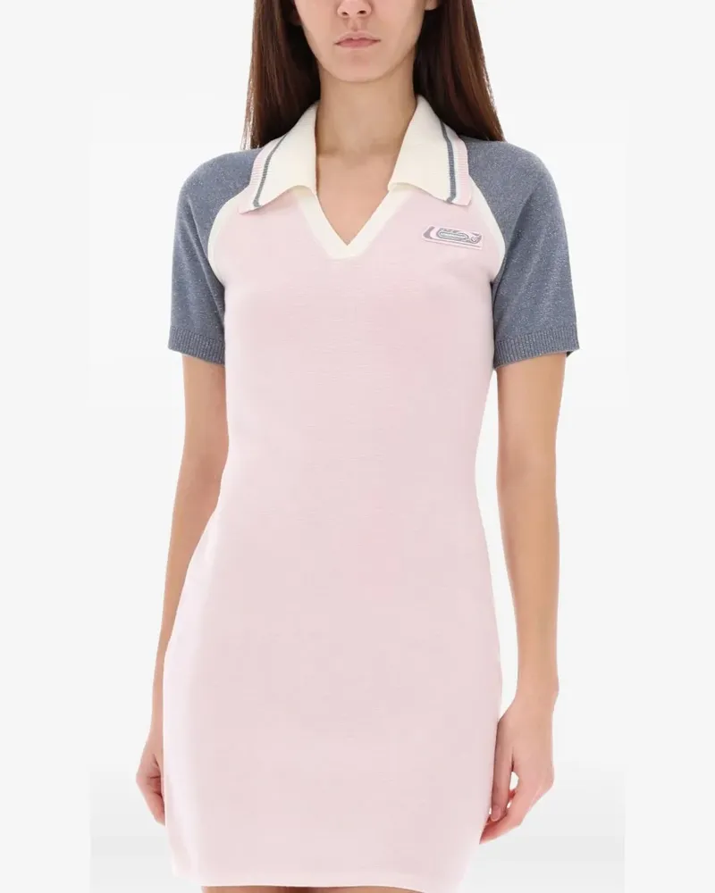 Casablanca Paris short-sleeve polo dress - Rosa Rosa
