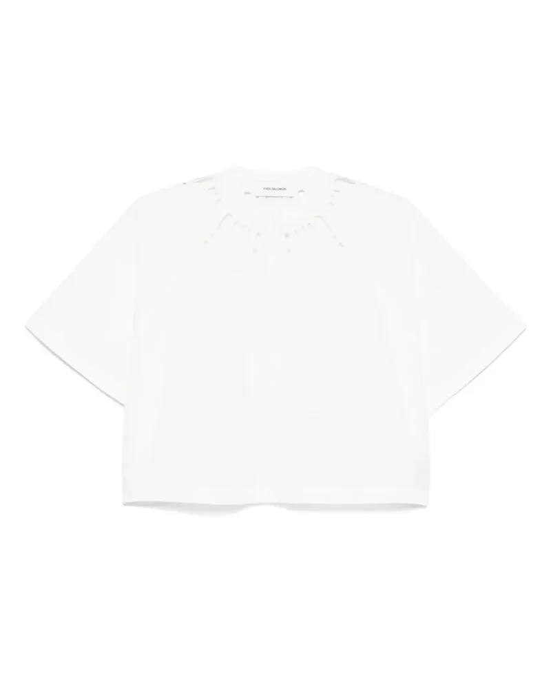 Yves Salomon Bluse mit Cut-Out - Weiß Weiß