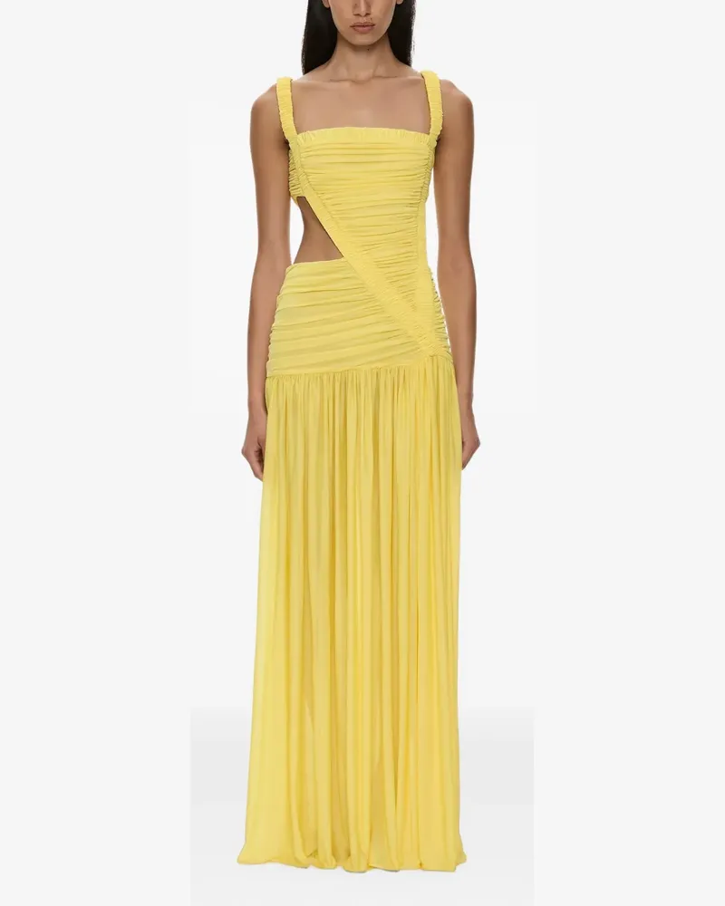 Christopher Esber Orion ruched cut-out maxi dress - Gelb Gelb