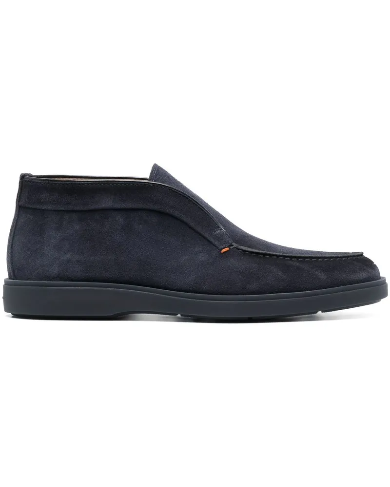Santoni Slip-On-Boots aus Wildleder - Blau Blau