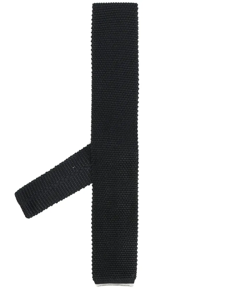 Brunello Cucinelli Gestrickte Seidenkrawatte - Blau Blau