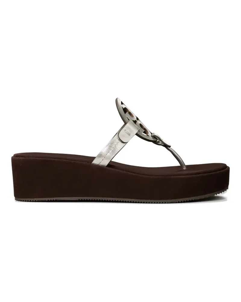 Tory Burch Miller wedge sandals - Silber Silber
