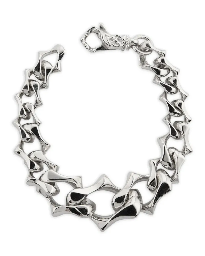 Emanuele Bicocchi polished sharp-chain bracelet - Silber Silber