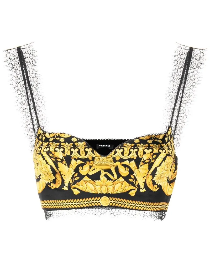 Versace Oberteil mit Print - Schwarz Schwarz