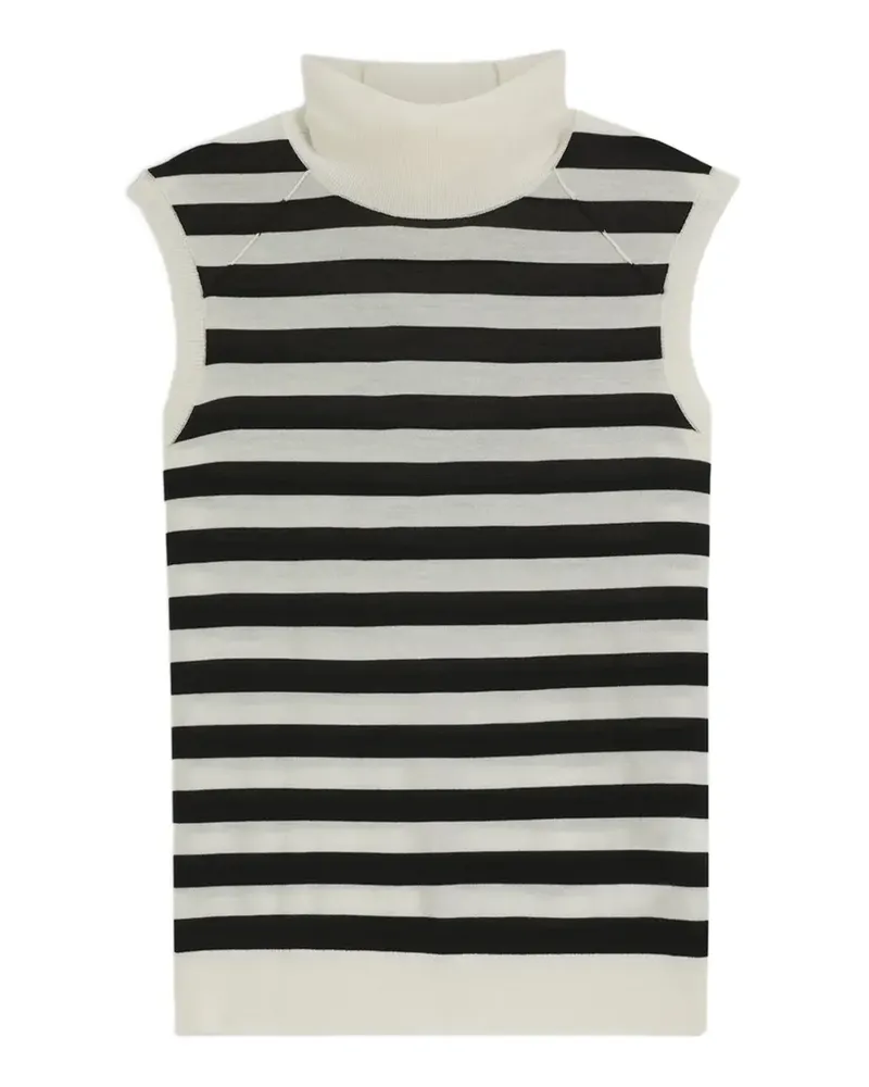 HUGO BOSS striped sleeveless sweater - Weiß Weiß