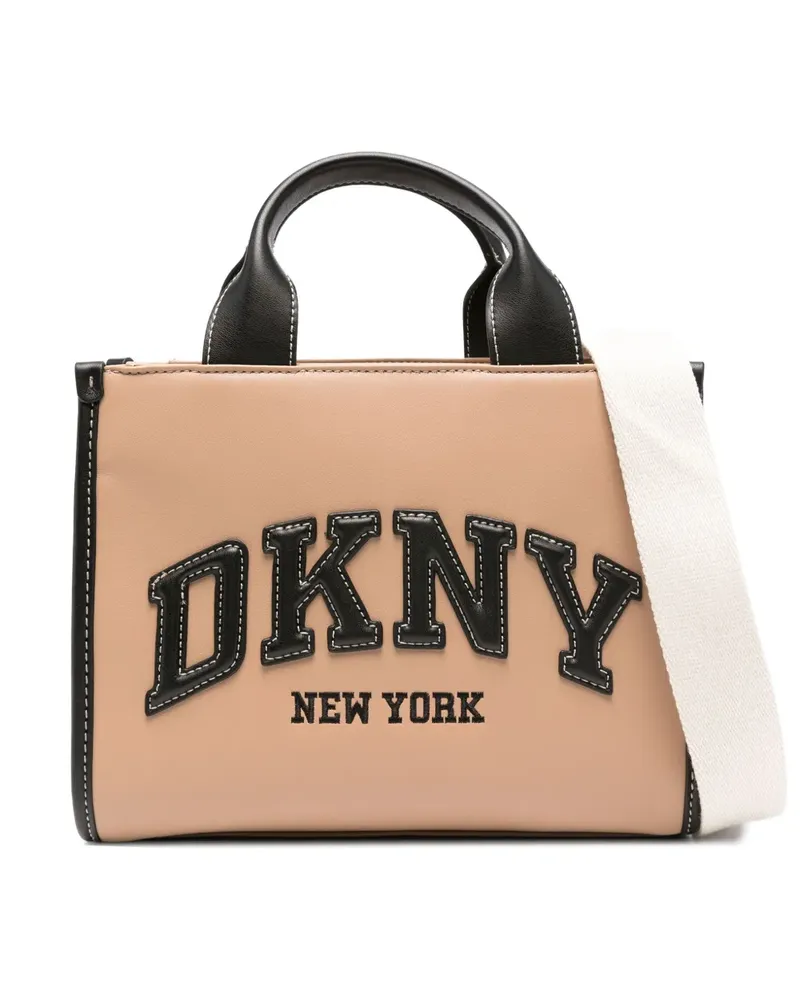 DKNY Kleine Hadlee Tote Bag mit Logo-Stickerei - Nude Nude