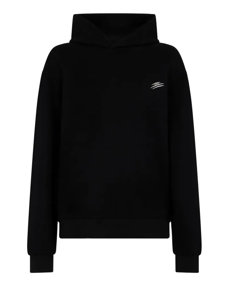 Philipp Plein chrome scratch hoodie - Schwarz Schwarz