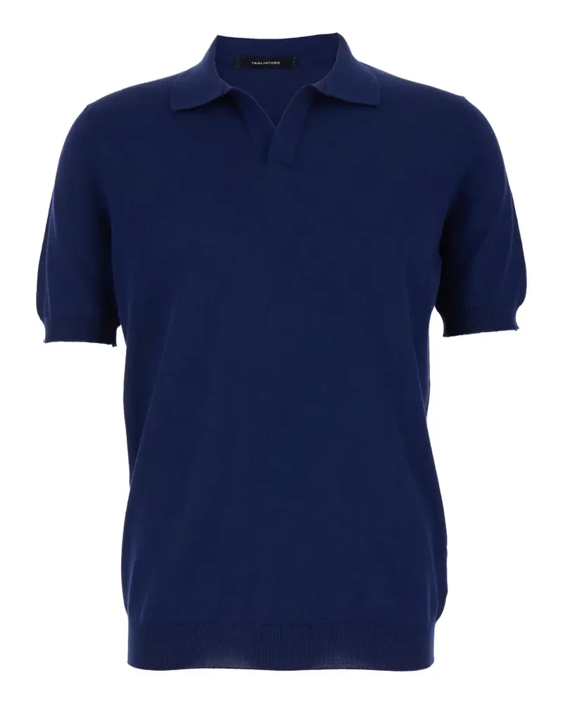 Tagliatore Poloshirt mit kurzen Ärmeln - Blau Blau