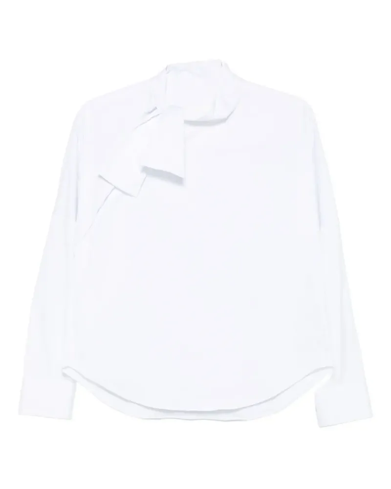 XACUS pussy-bow long-sleeve shirt - Grau Grau