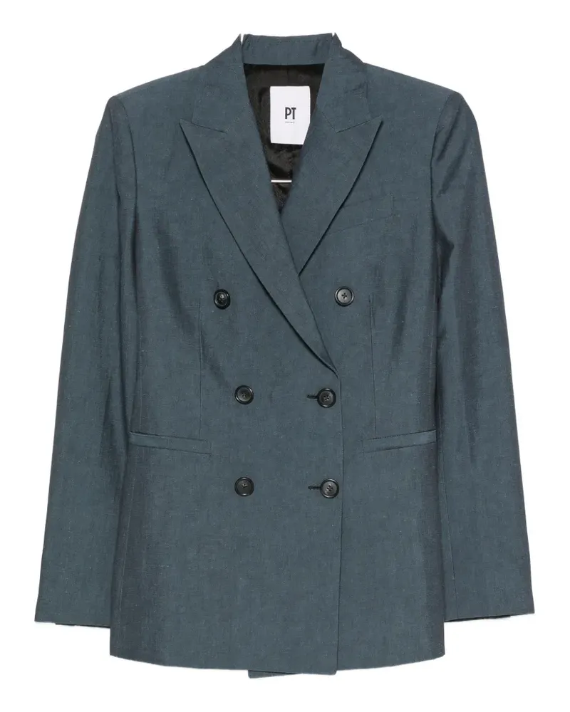 PT TORINO double-breasted peak-lapel blazer - Blau Blau