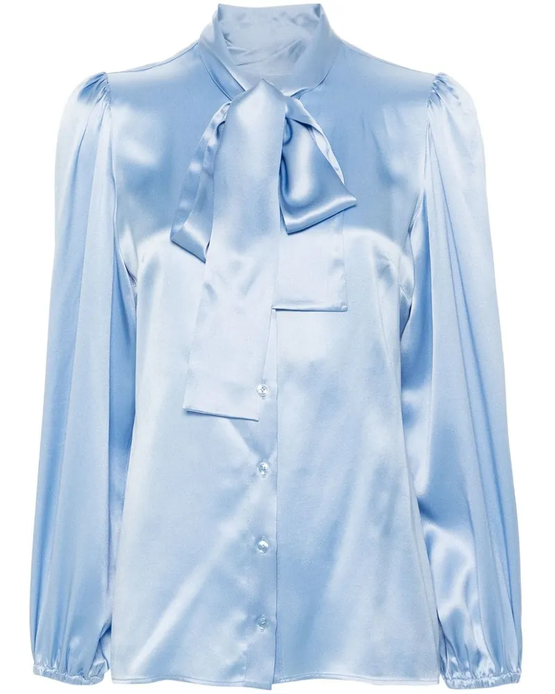 Dolce & Gabbana Hemd aus Seide - Blau Blau