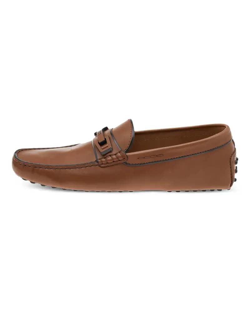 TOD'S Horsebit leather loafers - Braun Braun
