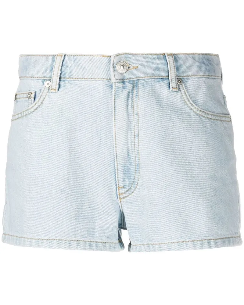 Chiara Ferragni Jeans-Shorts mit Logo-Stickerei Blau