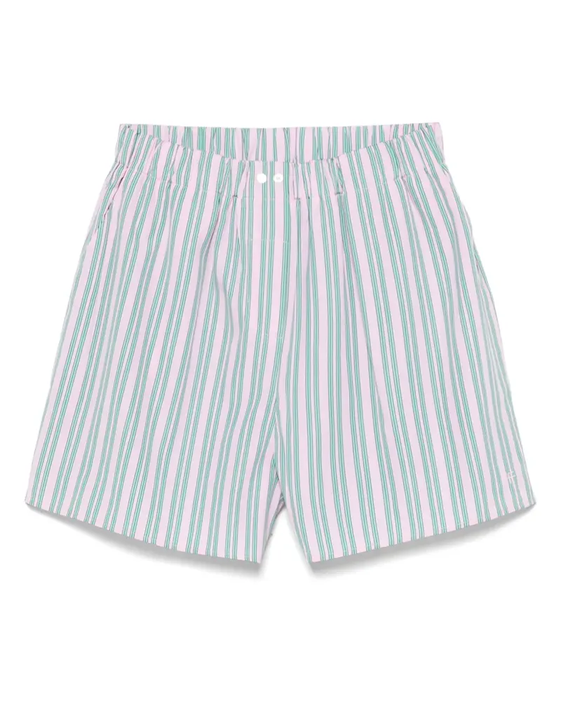 forte_forte Gestreifte Shorts - Rosa Rosa