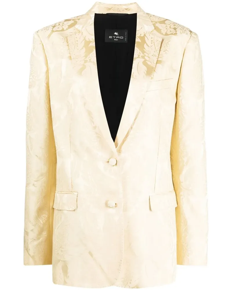 Etro Blazer mit Jacquardmuster - Gelb Gelb