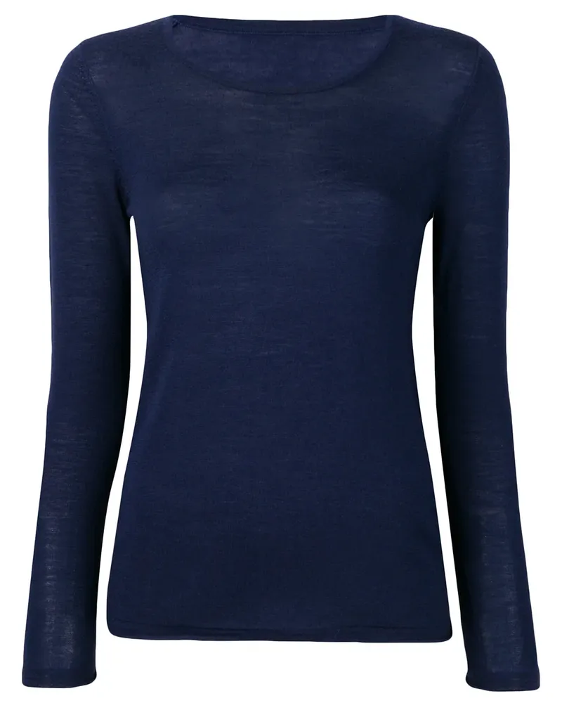 SottoMettimi Pullover mit schmalem Schnitt - Blau Blau