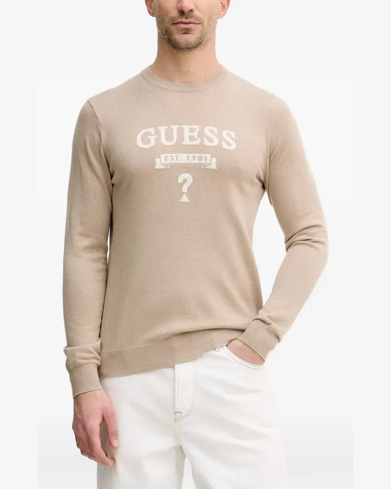 Guess logo knitted sweater - Nude Nude