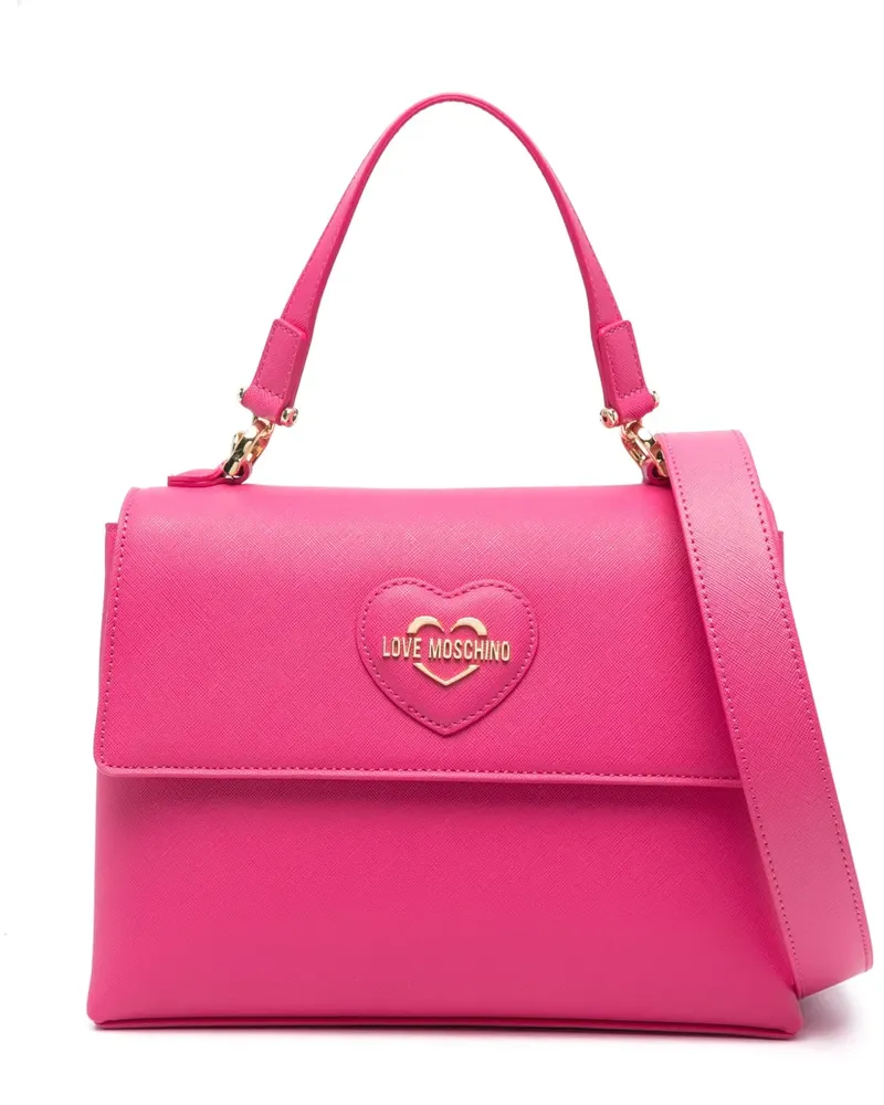Moschino Shopper mit Herz-Patch - Rosa Rosa