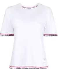 Thom Browne Poloshirt mit Streifen Weiß