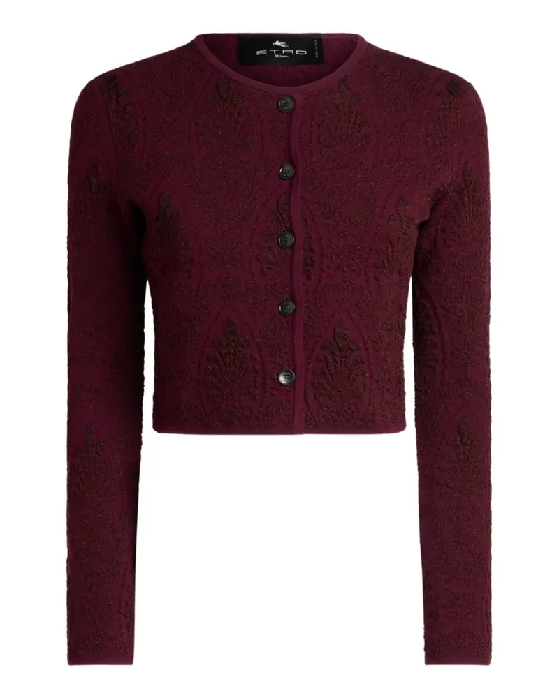 Etro cropped jacquard cardigan with medallion motif - Rot Rot