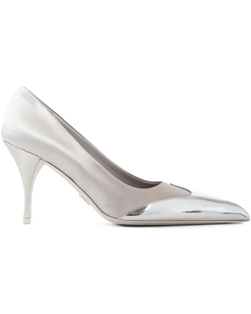Prada 85mm leather heeled pumps - Nude Nude