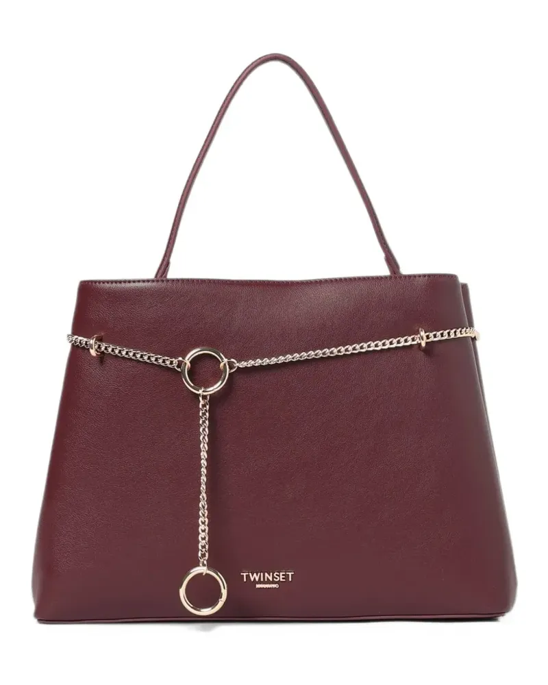 Twin-Set chain-link flared shoulder bag - Rot Rot