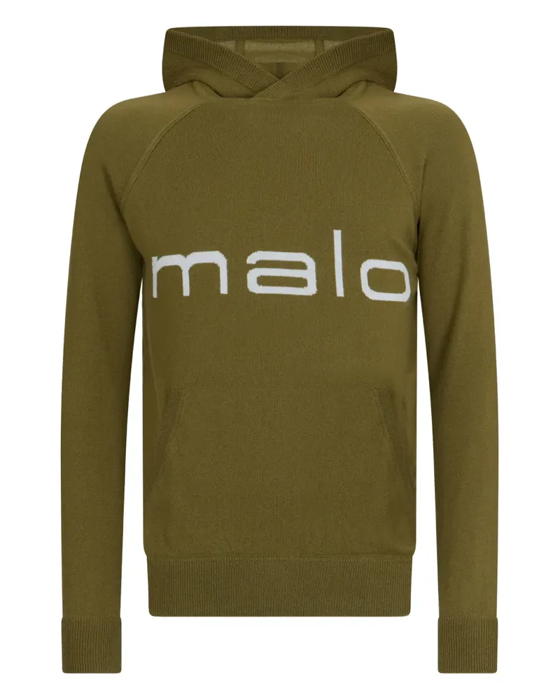 Malo logo-detail hoodie - Grün Grün