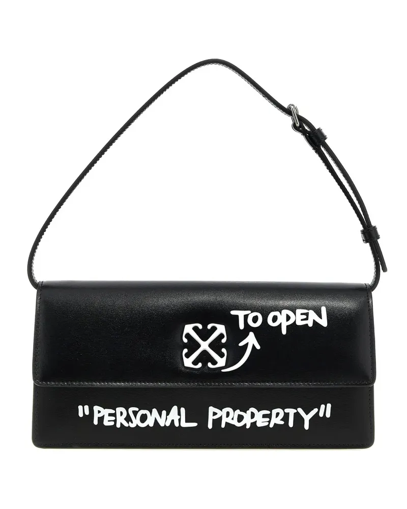 OFF-WHITE Jitney 1.0 Schultertasche - Schwarz Schwarz