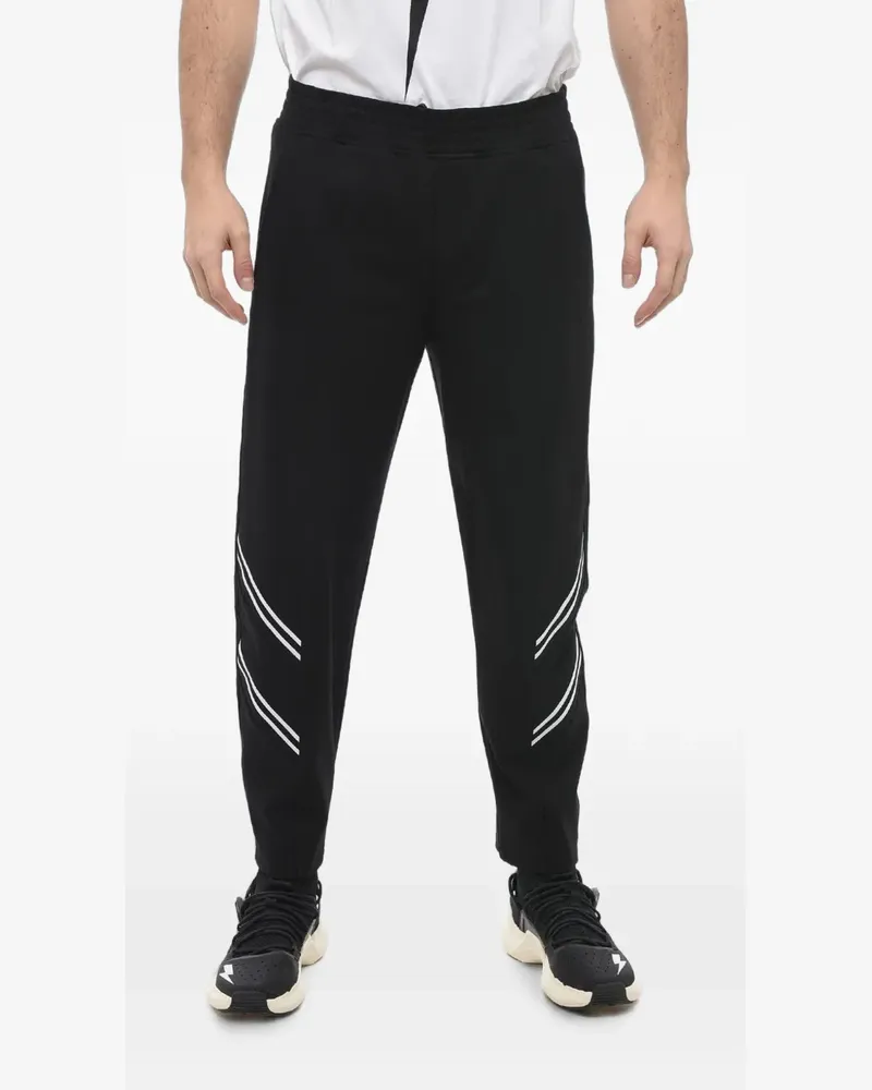 Neil Barrett elasticed-waistband track pants - Schwarz Schwarz