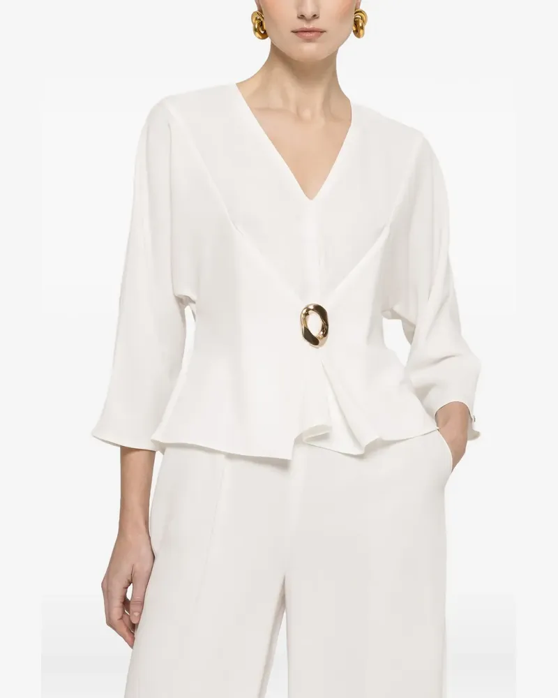 NISSA Bluse mit V-Ausschnitt - Weiß Weiß