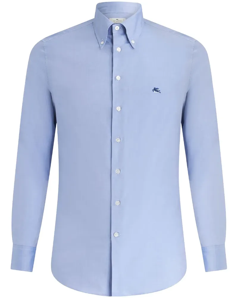 Etro Hemd mit Logo-Stickerei - Blau Blau