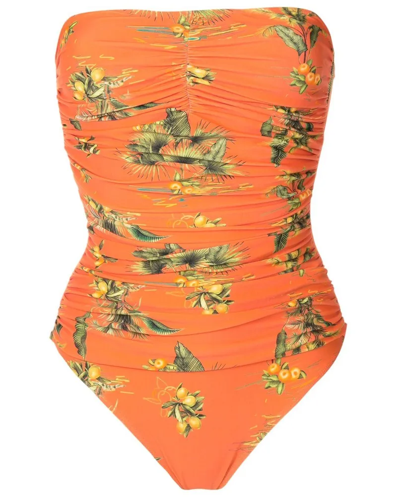 Lygia & Nanny Badeanzug mit Blumen-Print - Orange Orange