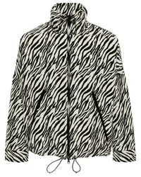 Song For The Mute Reißverschlussjacke mit Zebra-Print Weiß