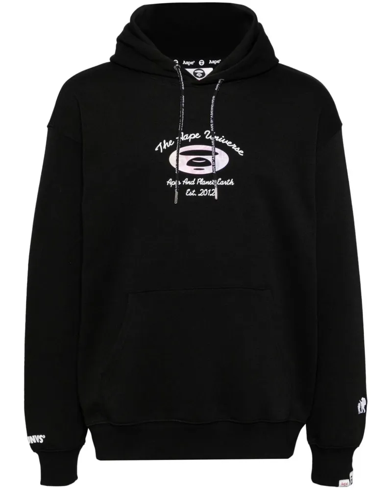 BAPE Hoodie mit Logo-Print - Schwarz Schwarz