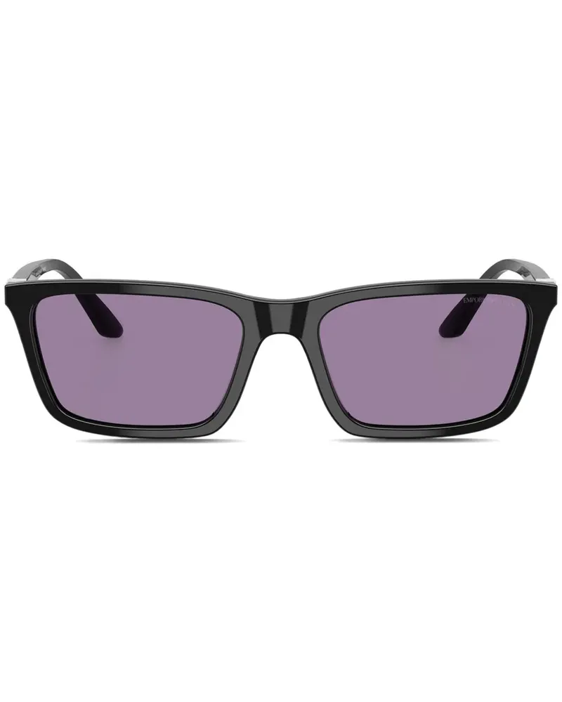 Emporio Armani Eckige Sonnenbrille - Schwarz Schwarz