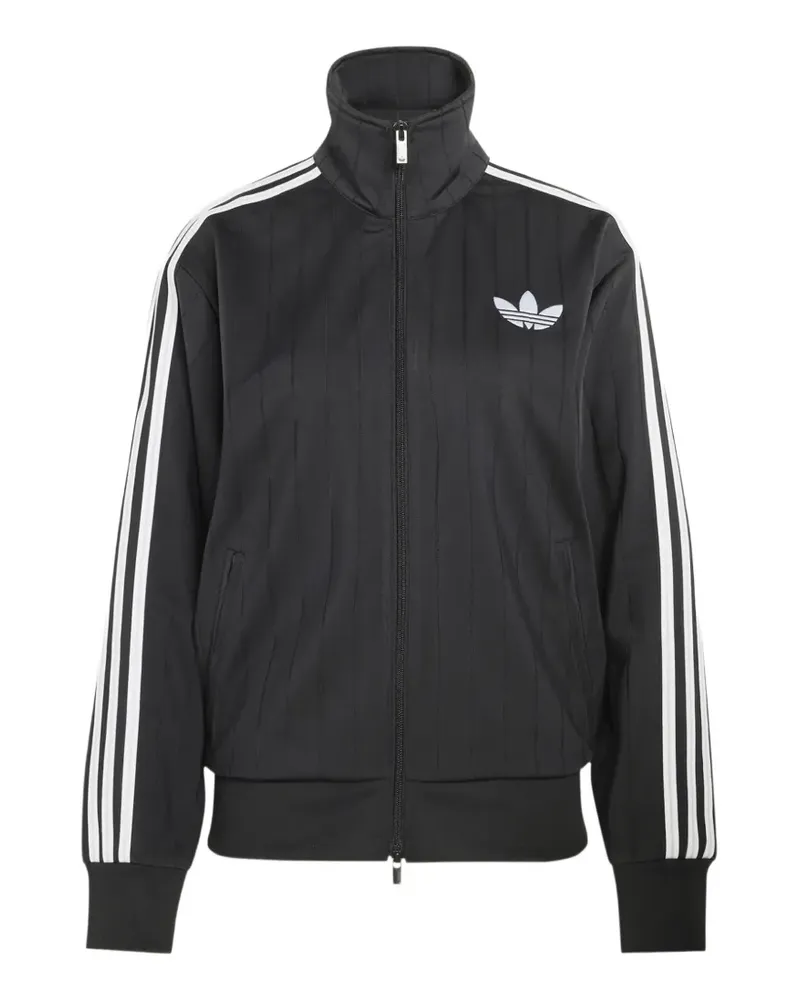 adidas stripe-detail track jacket - Schwarz Schwarz