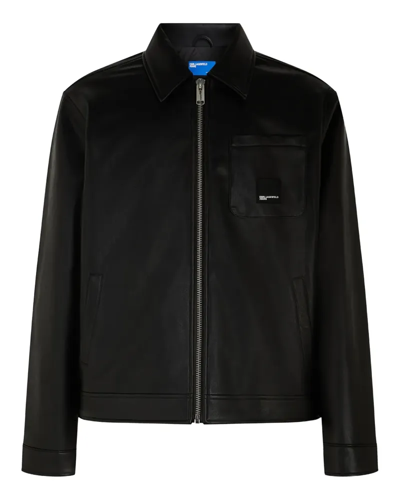 Karl Lagerfeld Jacke mit aufgesetzter Tasche - Schwarz Schwarz