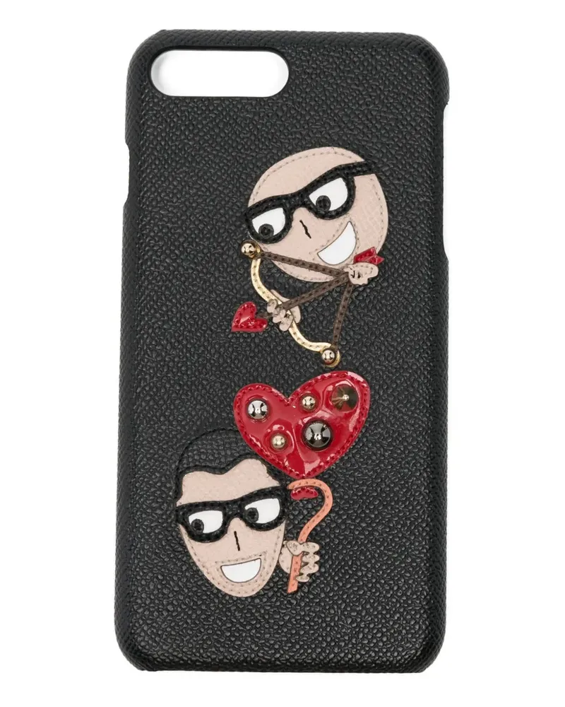 Dolce & Gabbana embossed-heart iPhone case - Schwarz Schwarz