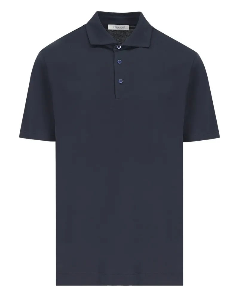 Cruciani Poloshirt mit kurzen Ärmeln - Blau Blau